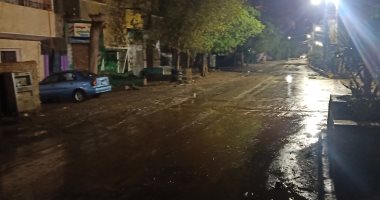 أمطار غزيرة فى بنى سويف وانقطاع الكهرباء ببعض قرى المحافظة.. لايف