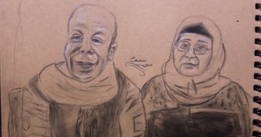 قارئ يشارك برسمة لحسام بوجى ووالدته تقديرا لهما