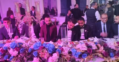 الشحات وسليمان وفؤاد نجوم الأهلي يحضرون حفل زفاف ربيعة.. صور