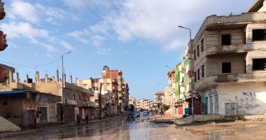 شاهد.. المطر يغسل شوارع العريش بعد ليلة ممطرة