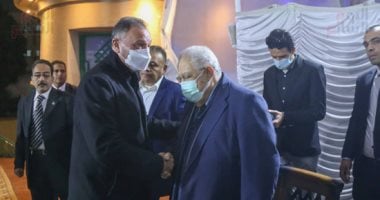 محلب والخطيب يشاركان فى مراسم عزاء ابنة رجائى عطية نقيب المحامين