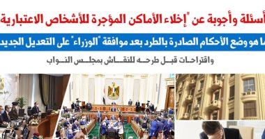 كل ما تريد معرفته عن إخلاء الأماكن المؤجرة للأشخاص الاعتبارية.. نقلا عن "برلمانى"