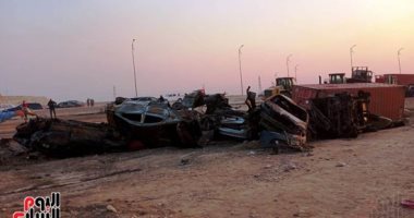 النيابة تأمر بالتحفظ على قائد السيارة النقل المتسببة في حادث الدائرى الأوسطى