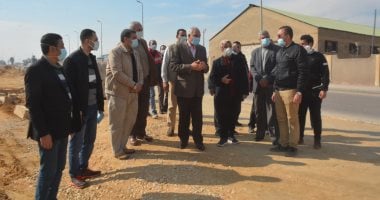 محافظ الجيزة يتفقد أعمال تطوير الطريق التبادلى من "مصر إسكندرية" حتى محور الضبعة