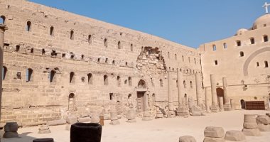 السياحة والآثار: سقوط جزء من كساء الجدار الشمالى للسور الخارجي للدير فقط