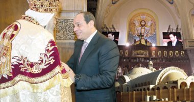 على الأرض السلام وبالناس المسرة.. الرئيس السيسى يعيد لُحمة النسيج الوطنى بالجمهورية الجديدة.. أول رئيس يزور الكاتدرائية 2015.. رسائل مهمة خلال 7سنوات تؤكد على الوحدة الوطنية.. إشادات دولية بأوضاع الأقباط فى مصر