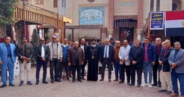 أهالى كفر الشيخ يحتفلون بعيد الميلاد فى كنيسة مريم العذراء الأثرية بسخا.. لايف