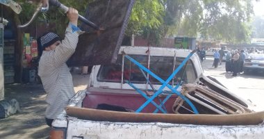 حملات لإزالة الإشغالات والإعلانات المخالفة والبناء المخالف بأسيوط.. صور