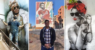 أصبح له بكل محافظة جدارية.. فنان جرافيتى يبهر الناظرين فى ميادين مصر