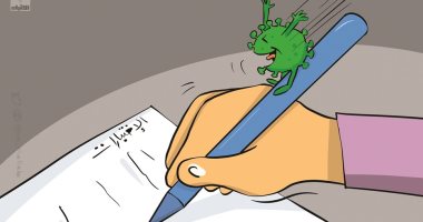 كاريكاتير اليوم.. كورونا "شبح" الطلاب خلال موسم الامتحانات