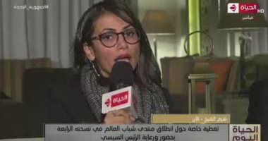 نيفين إسكندر: شاركنا فى 10 ورش خلال اليومين الماضيين على هامش منتدى شباب العالم
