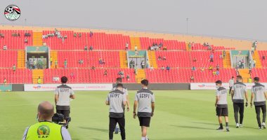 صور .. وصول لاعبى منتخب مصر ملعب رومدي أدجيا استعدادا لمواجهة نيجيريا