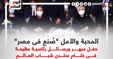 المحبة والأمل "صُنع فى مصر".. حفل مبهر ورسائل رئاسية عظيمة فى ختام منتدى شباب العالم (إنفوجراف)