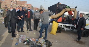 محافظ القليوبية يتفقد نموذجا مصغرا لماكينة شفط المخلفات صديقة البيئة بغرب شبرا الخيمة