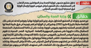 الحكومة تنفى تحذير المواطنين من الذهاب للمستشفيات حال الشعور بأعراض كورونا