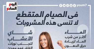 فى الصيام المتقطع.. لا تنسى هذه المشروبات لفقدان الوزن بسهولة (إنفوجراف)