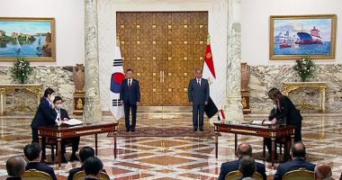 الرئيس السيسي ونظيره الكورى الجنوبى يشهدان توقيع عدد من الاتفاقيات