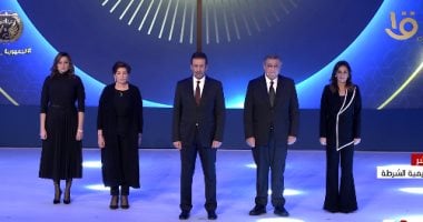 نقدر على الدنيا ولا تقدر علينا.. أبطال مسلسل الاختيار يشاركون بحفل الشرطة