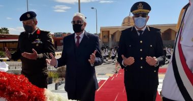 محافظ جنوب سيناء ومدير الأمن يضعان إكليل زهور على نصب شهداء الشرطة..فيديو