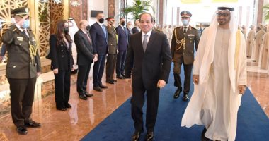 محمد بن زايد يثمن النهضة التنموية الشاملة فى مصر بقيادة الرئيس السيسى  