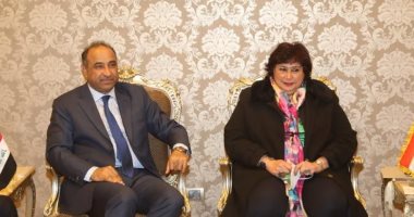 وزيرة الثقافة تلتقى نظيرها العراقى لبحث سبل التعاون الثقافى بين البلدين