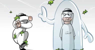 كاريكاتير اليوم.. التحصين هو درع واقٍ لصد فيروس كورونا