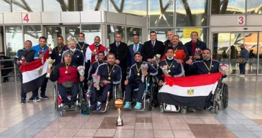 بعد الفوز ببطولة إفريقيا لكرة السلة ..وفد رسمي من وزارة الشباب والرياضة يستقبل بعثة منتخب مصر الباراليمبى بمطار القاهرة