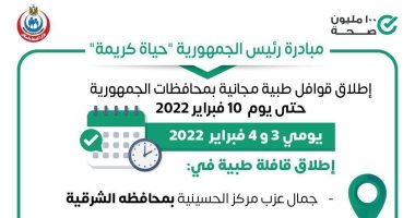 الصحة تطلق قافلة طبية بالشرقية ضمن مبادرة حياة كريمة