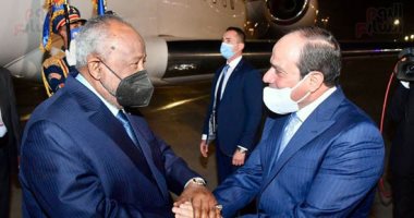 قمة مباحثات بين الرئيس السيسي ونظيره الجيبوتى بقصر الاتحادية غدًا