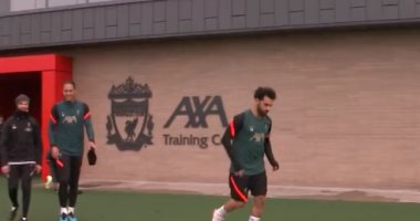 محمد صلاح فى تدريبات ليفربول استعدادا لمباراة ليستر سيتى..  فيديو وصور