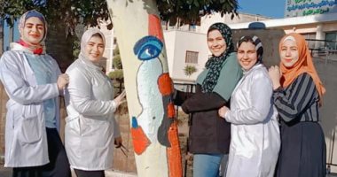 أشجار كفر الشيخ لوحات فنية ناطقة بأيدى طالبات تربية نوعية.. صور