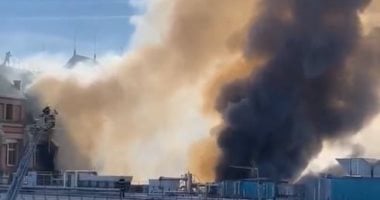النيابة تعاين موقع حريق السوق التجارى شرق محطة السكة الحديد بمدينة كوم أمبو