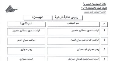 158 مرشحا بانتخابات نقابة المهندسين لرئاسة النقابات الفرعية بالمحافظات
