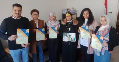 أول لقاء مع فريق جامعة المنيا أوائل الجمهورية فى الإبداع الشعبى.. لايف وصور
