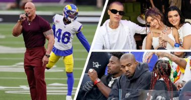 نجوم ومشاهير العالم فى Super Bowl 2022.. ذا روك يقدم الحفل بتفاعل غير مسبق.. إيمينيم وسنوب دوج وفيفتى سنت يشعلون حماس الجمهور.. جينيفر لوبيز ترقص بالمدرجات.. الأمير هارى والأميرة أوجينى بجناح فاخر.. فيديو وصور