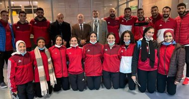 منتخب الكاراتيه يغادر إلى دبى للمشاركة فى الدورى العالمى.. صور