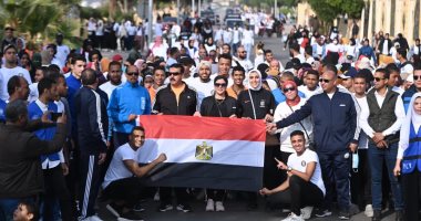 فتيات الصعيد فى ماراثون للمشى بالمهرجان المتكامل لمراكز شباب مصر بالأقصر