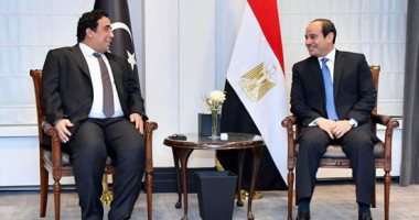 الرئيس السيسى للمنفى: استمرار ثوابت موقف مصر لتحقيق مصلحة ليبيا العليا 