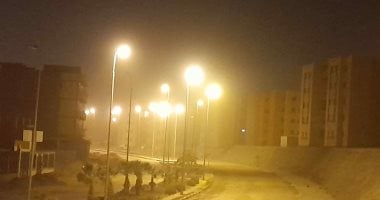 عاصفة ترابية مفاجئة تضرب محافظة أسوان