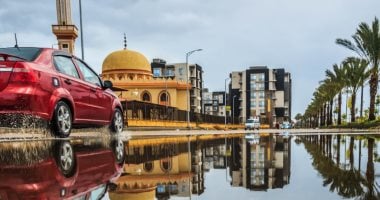 قارئ يشارك بصور مميزة لتساقط الأمطار بمدينة دمياط اليوم ..صور 