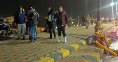 شفط مياه الأمطار من شوارع مدينة بنى سويف.. فيديو وصور