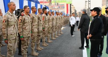 الرئيس السيسى يوجه طلبة الكلية الحربية بالاستمرار فى الحفاظ على لياقتهم 