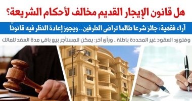 هل قانون الإيجار القديم مخالف لأحكام الشريعة؟ نقلا عن برلمانى