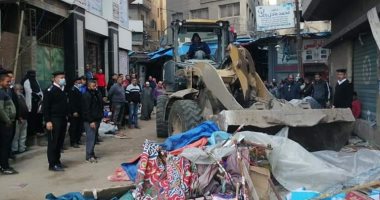 حملة مكبرة لرفع الإشغالات بميدان المحطة وشارع العباسي بالمحلة
