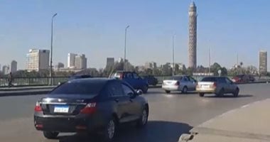 لو نازل من البيت.. شاهد حركة المرور أعلى كوبرى أكتوبر "فيديو لايف"