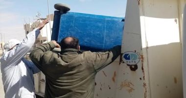 رفع 4 أطنان من المخلفات بشوارع مدينة الحسنة وسط سيناء