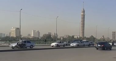 تعرف على حالة المرور أعلى كوبرى أكتوبر فى ساعة الذروة الصباحية.. بث مباشر