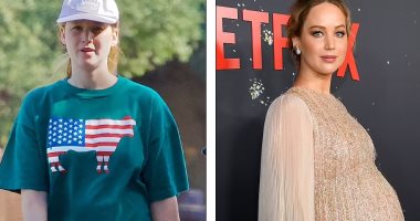 جينيفر لورانس تفاجئ متابعيها ما بين صورة أثناء الحمل وبعد الإنجاب