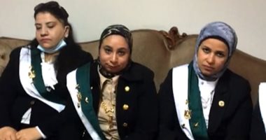 قاضيات أسيوط بأول يوم عمل على المنصة لأول مرة فى تاريخ مجلس الدولة.. لايف