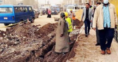 إحلال وتجديد خطوط المياه بطريق سوهاج - أخميم بتكلفة 6 ملايين جنيه